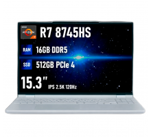 Игровой ноутбук Mechrevo Forza 15X, Ryzen 7 8745HS, Radeon 780M, 16GB/1TB, 15.3" IPS 2.5K 120Hz 100% sRGB, Windows 11