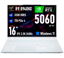 Игровой ноутбук Firebat 16 Pro, Ryzen 9 8940HX, RTX 5060, 32ГБ/1ТБ, 16" IPS 2.5K 240Hz, Windows 11