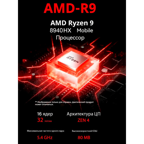 Игровой ноутбук MECHREVO 16 Pro, R9 8940HX, RTX 5070, 32GB/1TB, 16" IPS 2.5K 300Hz, Windows 11, RU клавиатура