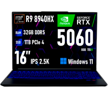 Игровой ноутбук Mechrevo 16 Pro, Ryzen 9 8940HX, RTX 5060, 32GB/1TB, 16" IPS 2.5K 180Hz, Windows 11